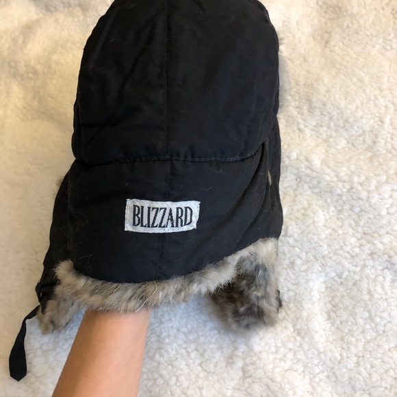 Black Russian hat fur rabbit